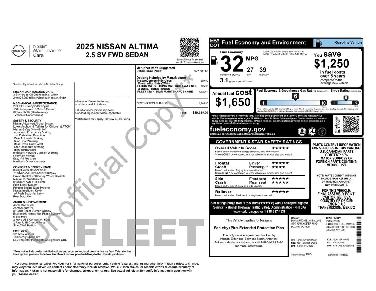 Nissan Altima 2.5 SV 2025