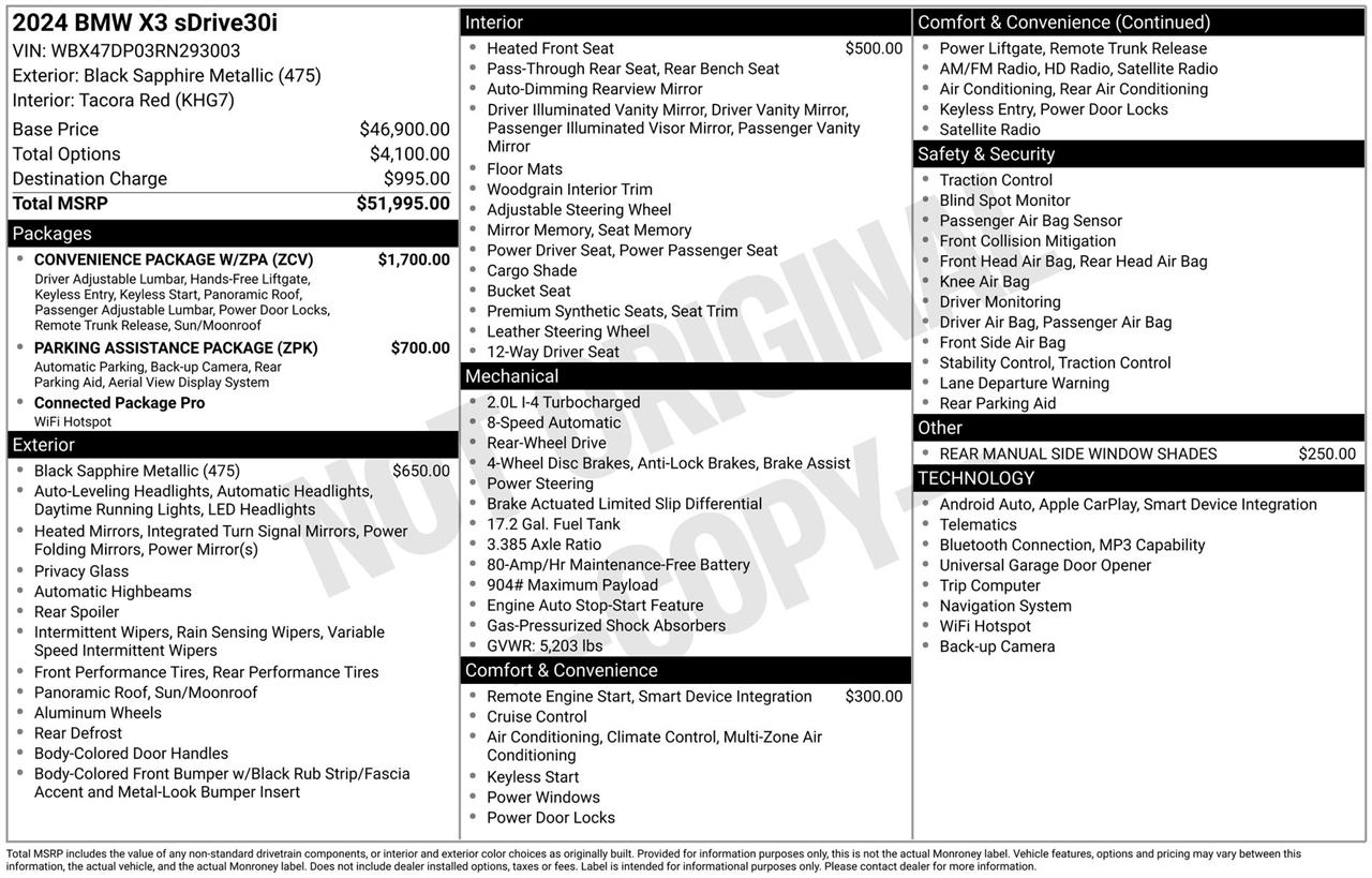 BMW X3 sDrive30i 2024