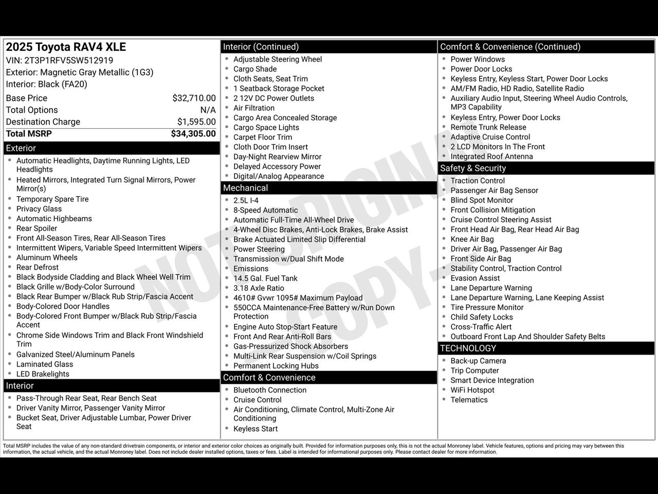 Toyota RAV4 XLE AWD 2025