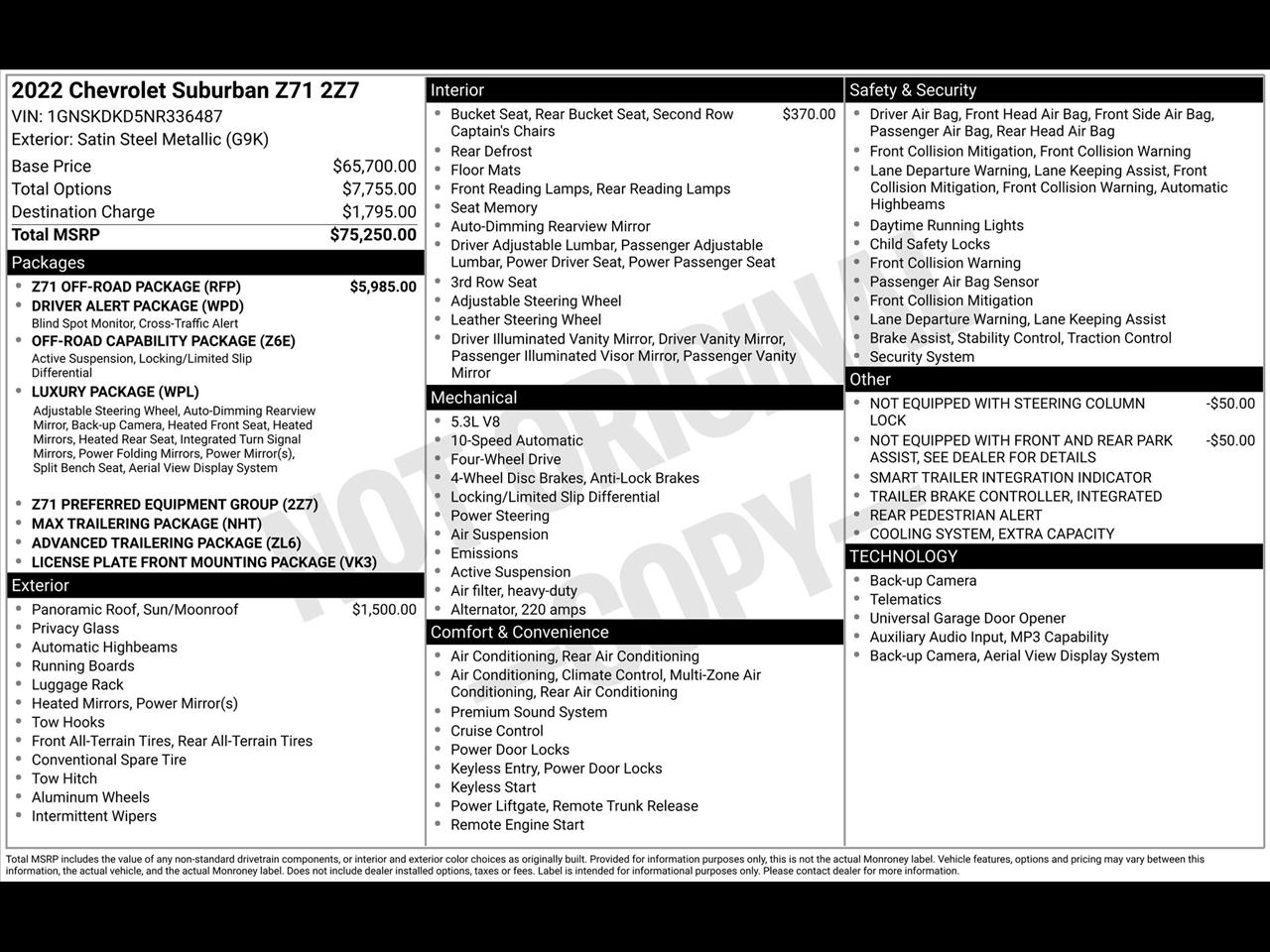Chevrolet Suburban Z71 2022