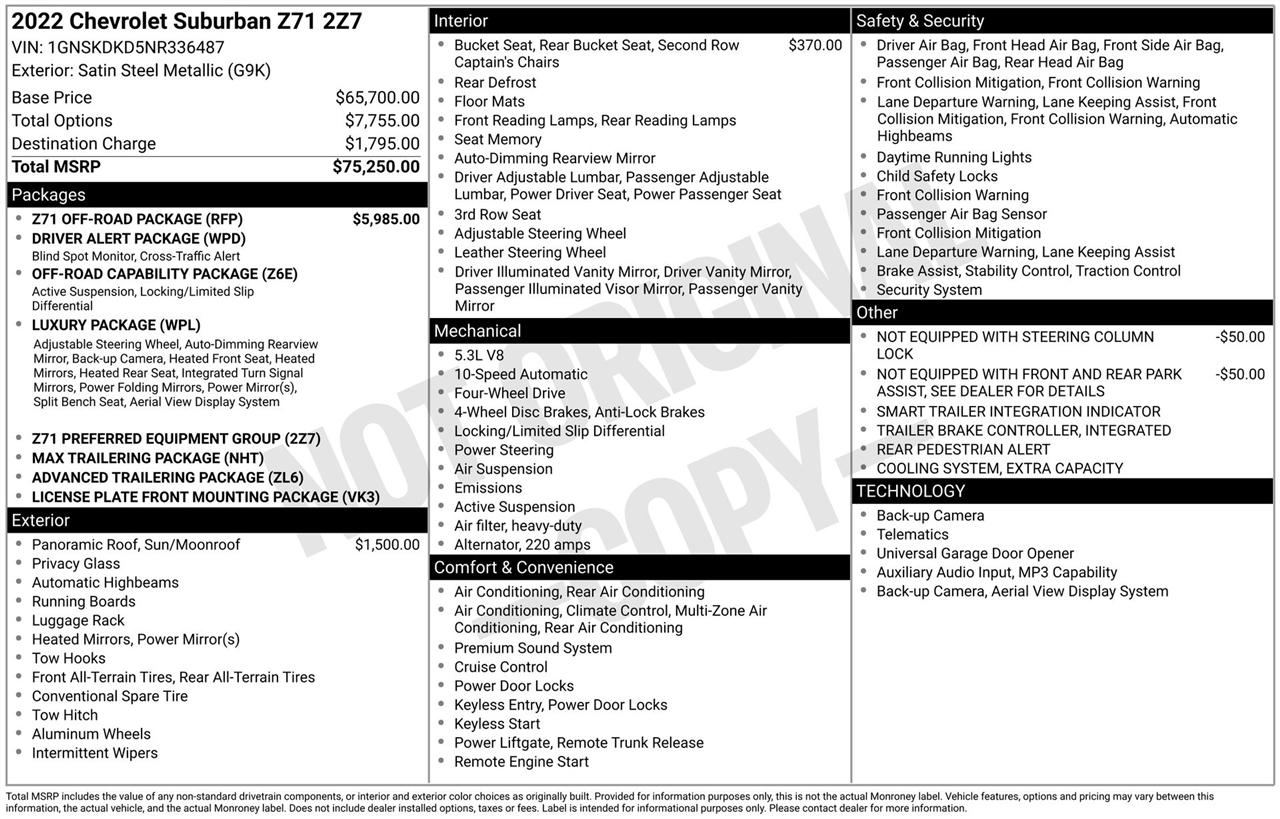 Chevrolet Suburban Z71 2022