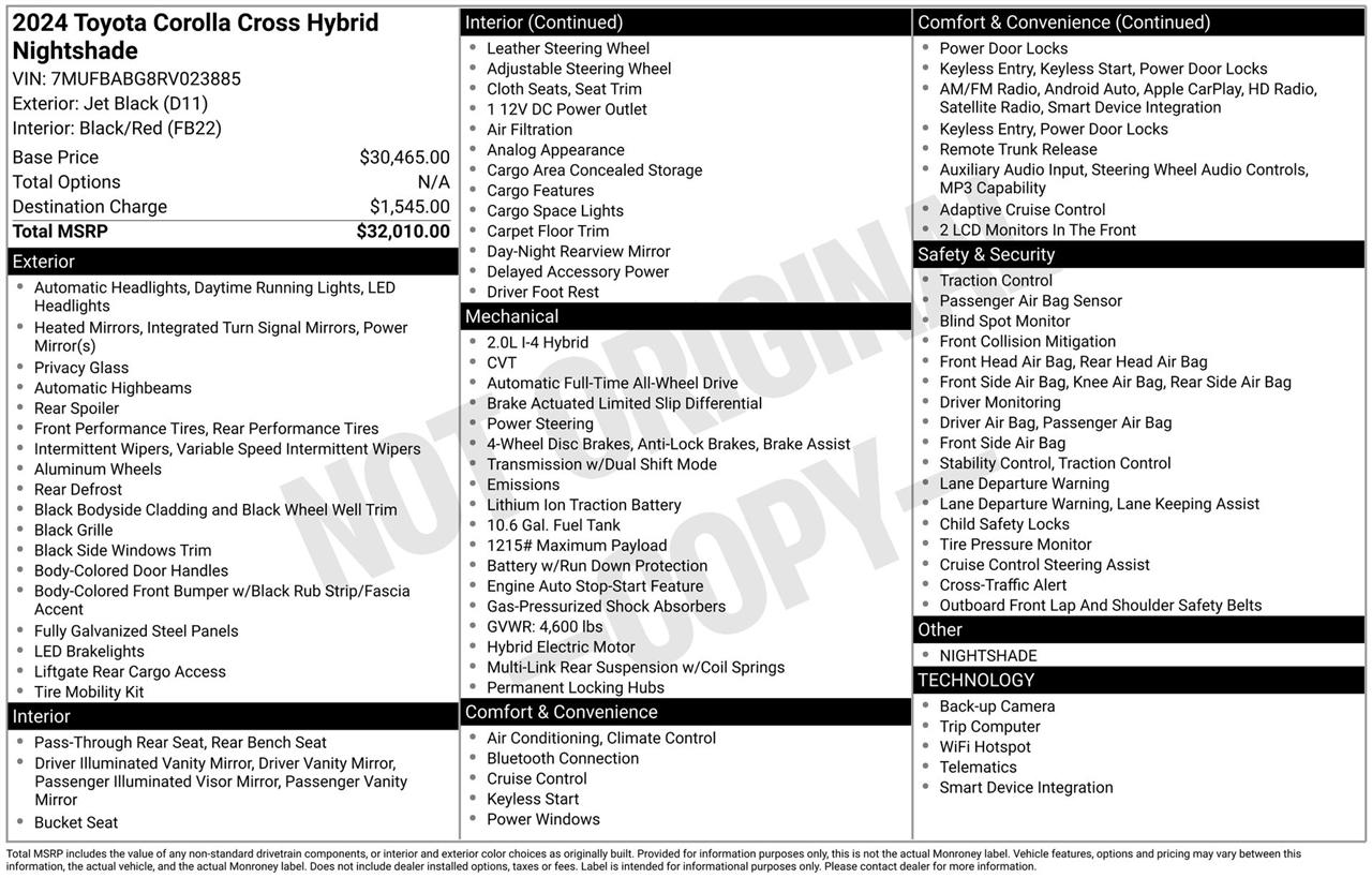 Toyota Corolla Cross XSE AWD 2024