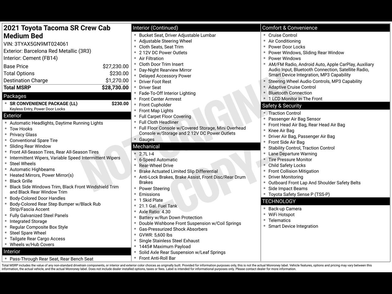 Toyota Tacoma SR5 Double Cab I4 2WD 2021