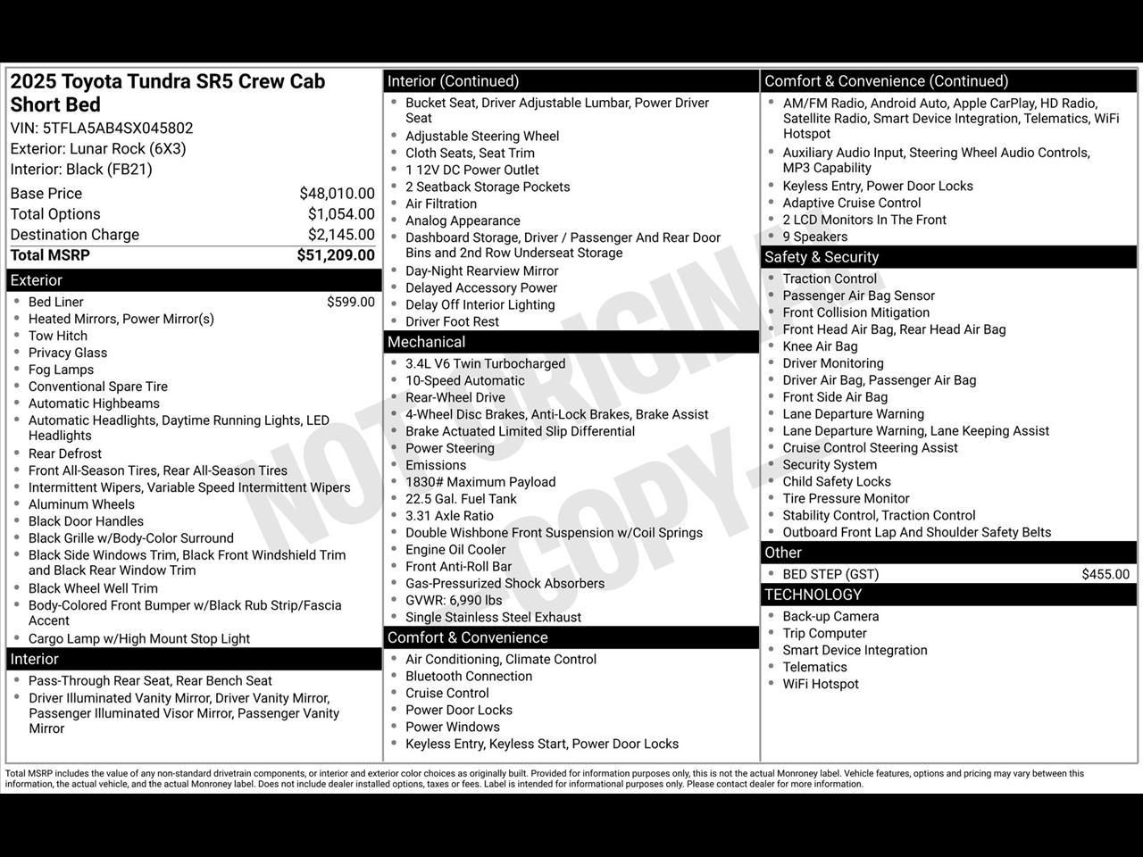 Toyota Tundra SR5 CrewMax 2WD 2025