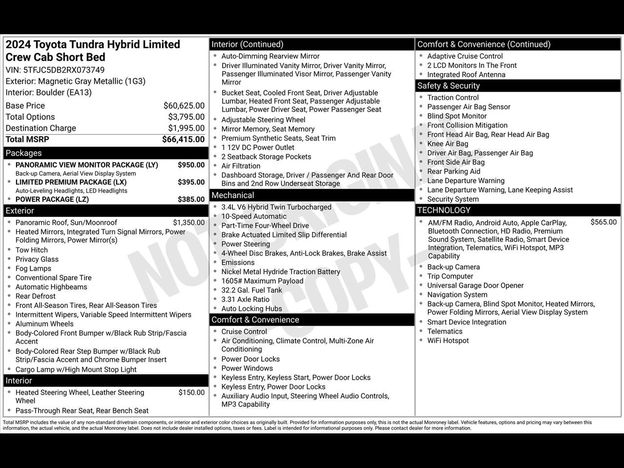 Toyota Tundra Limited CrewMax 4WD Hybrid 2024