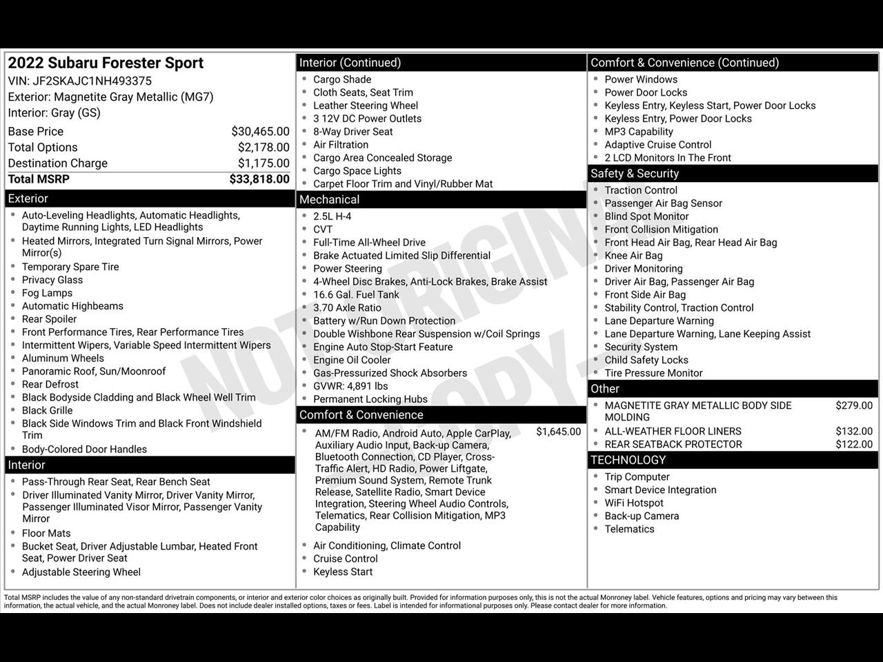 Subaru Forester Sport 2022