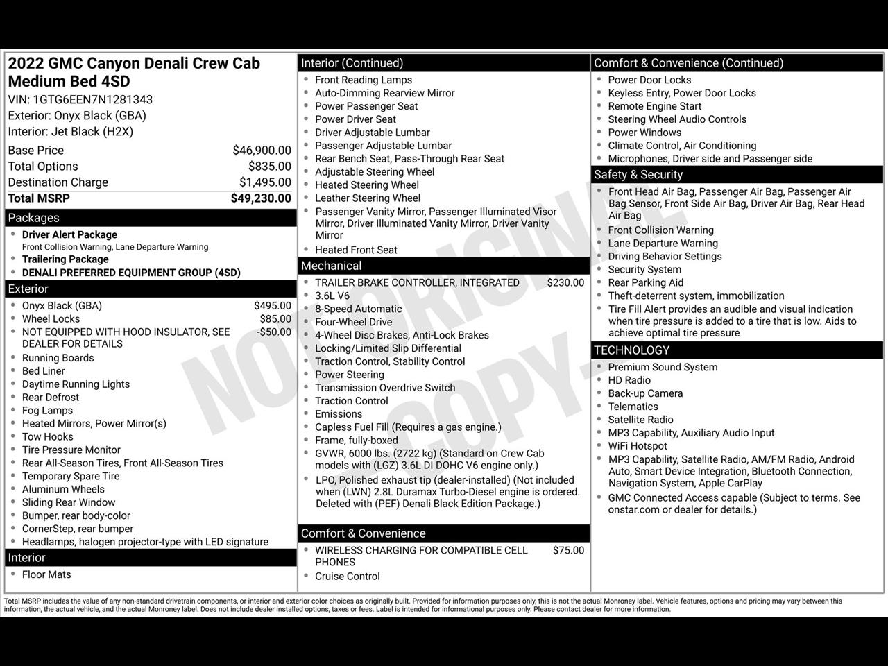 GMC Canyon Denali Crew Cab Long Box 4WD 2022