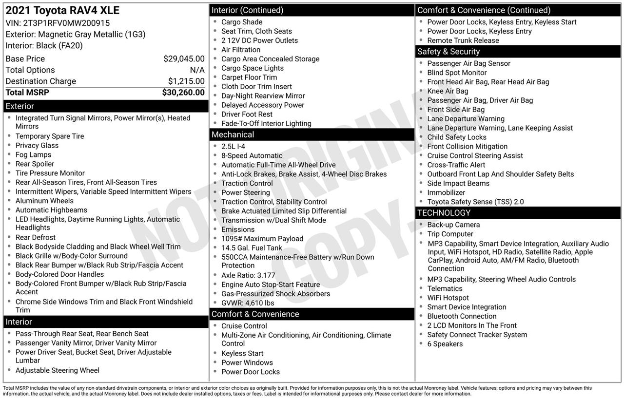 Toyota RAV4 XLE AWD 2021