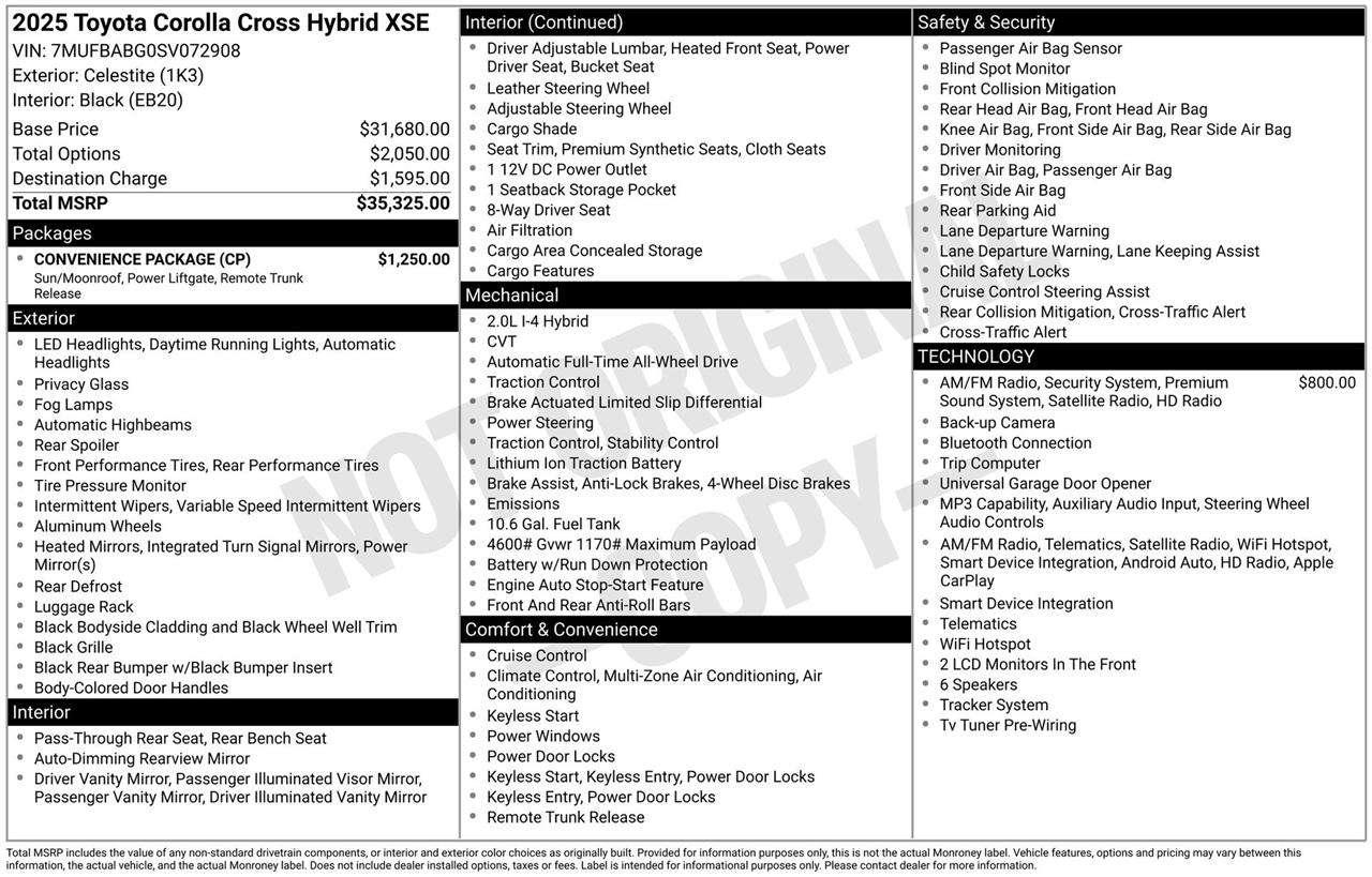 Toyota Corolla Cross XSE AWD 2025