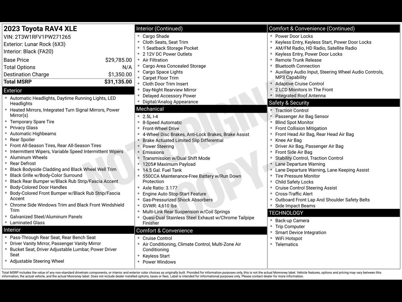Toyota RAV4 XLE 2023