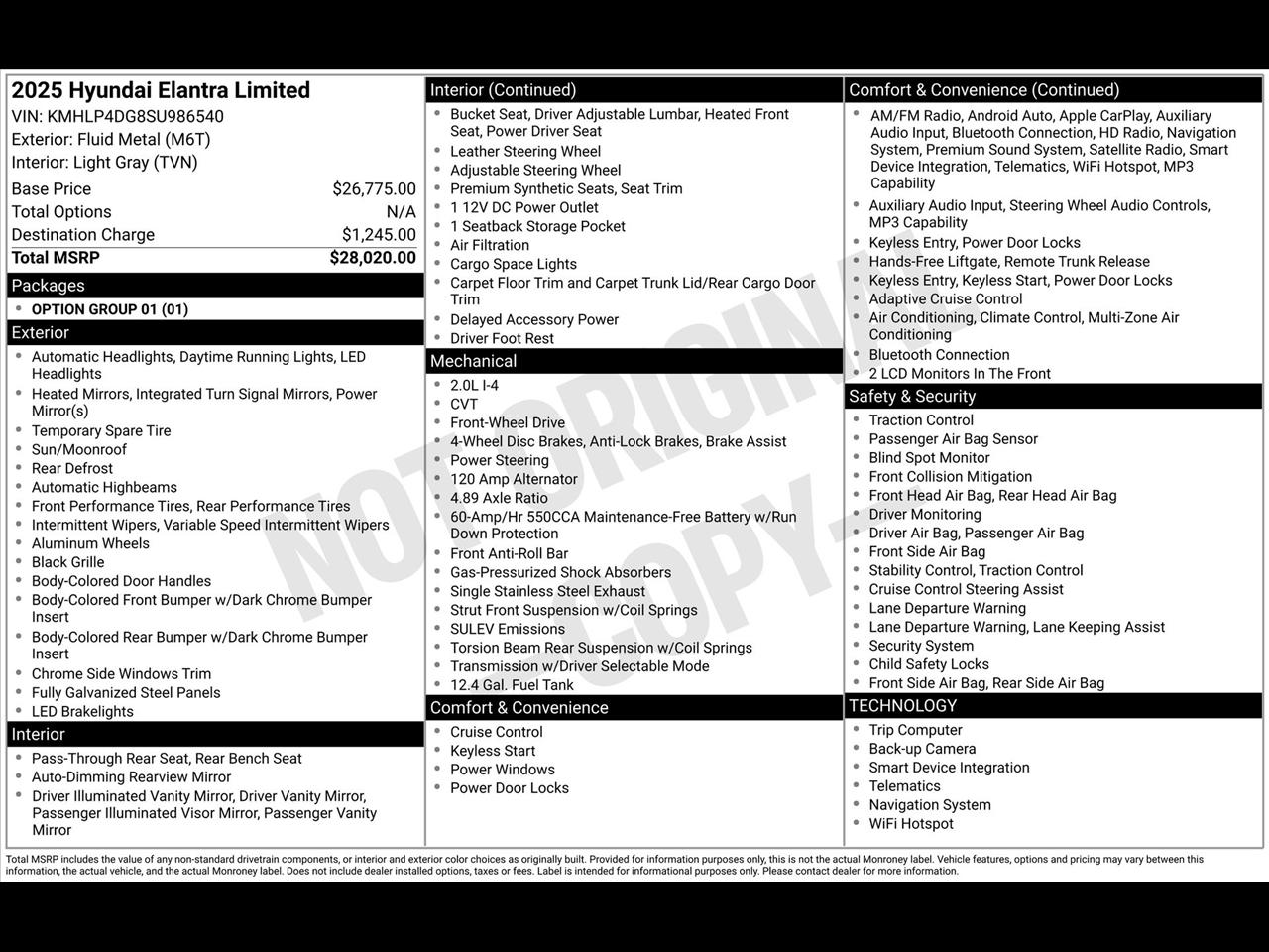 Hyundai Elantra Limited 2025