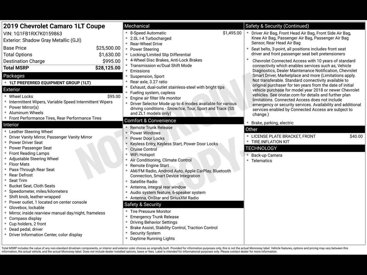 Chevrolet Camaro 1LT Coupe 2019