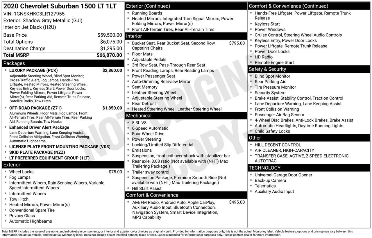 Chevrolet Suburban LT 4WD 2020