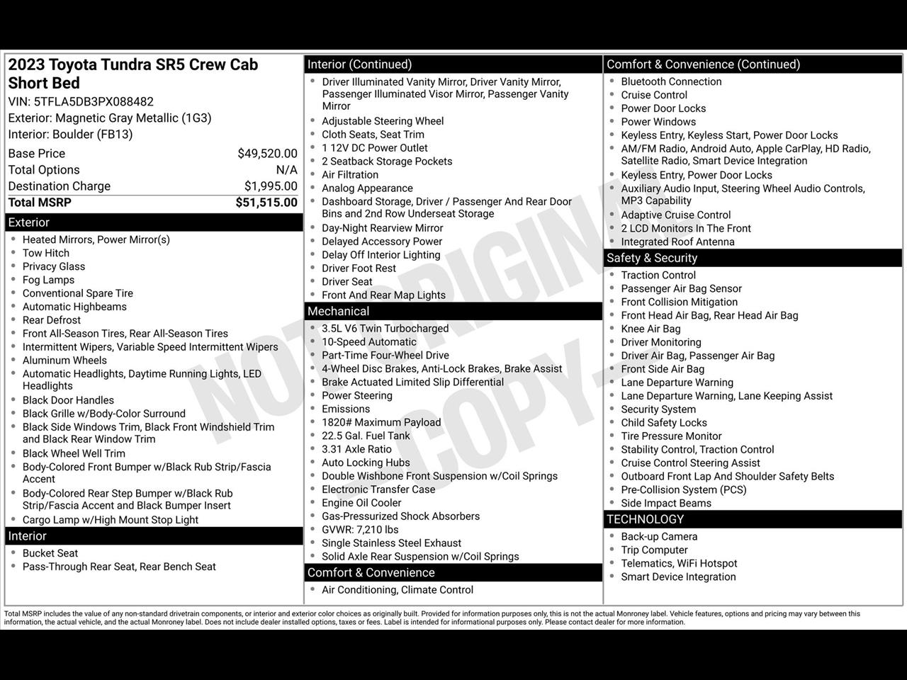 Toyota Tundra SR5 CrewMax 4WD 2023