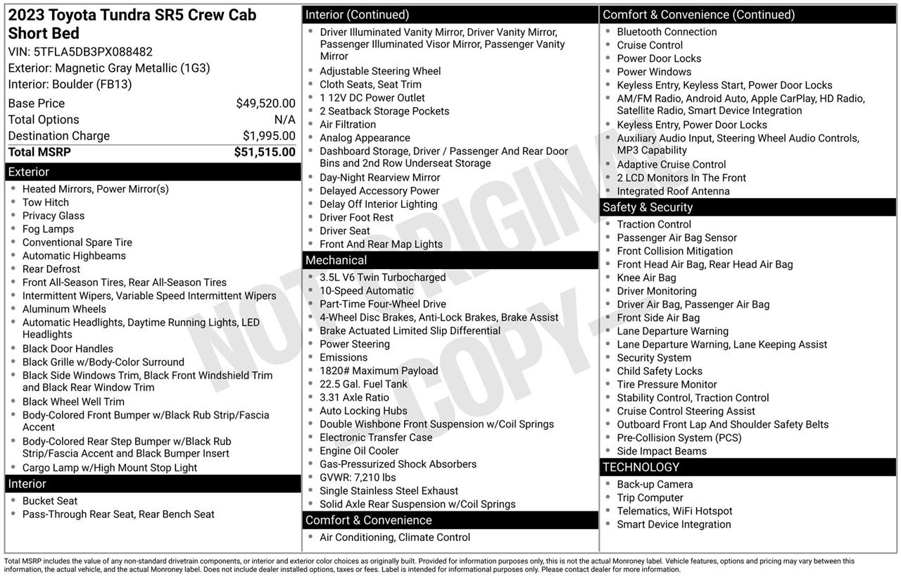 Toyota Tundra SR5 CrewMax 4WD 2023