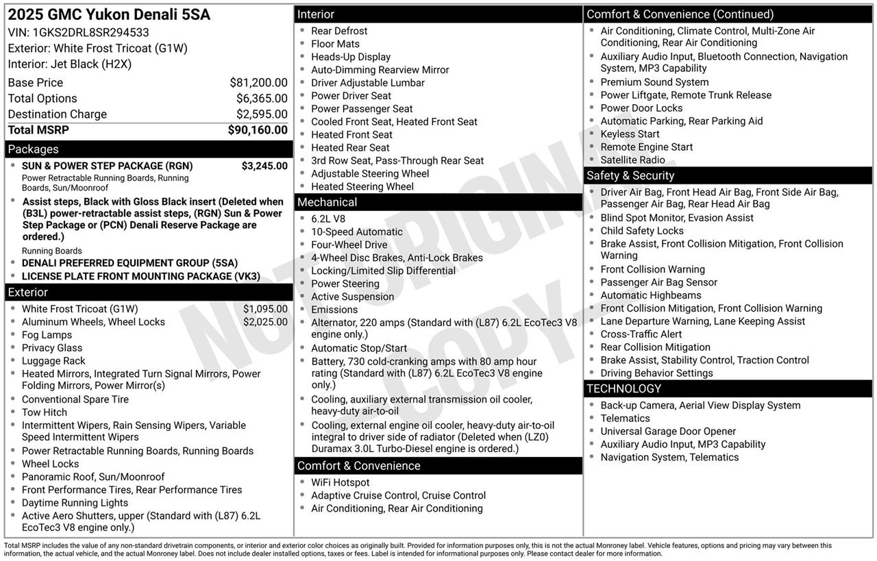 GMC Yukon Denali 4WD 2025