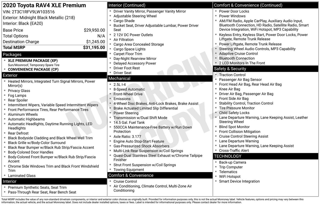 Toyota RAV4 XLE Premium 2020