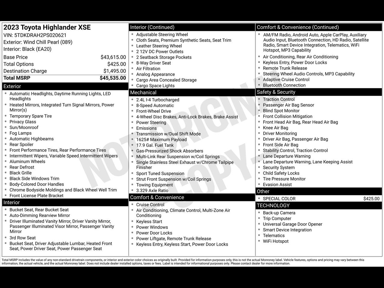 Toyota Highlander Others 2023