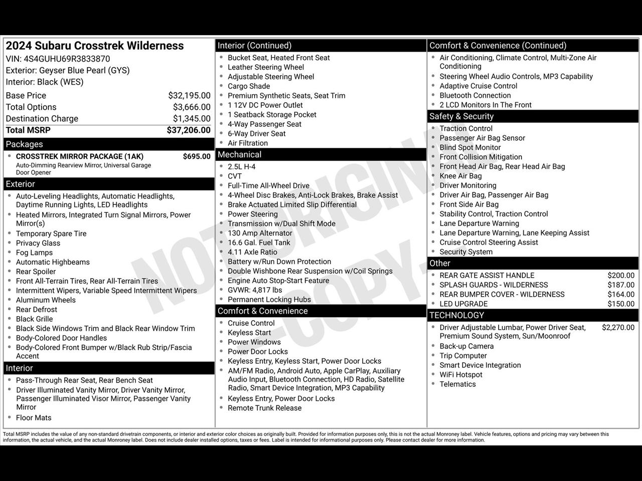 Subaru Crosstrek Wilderness 2024
