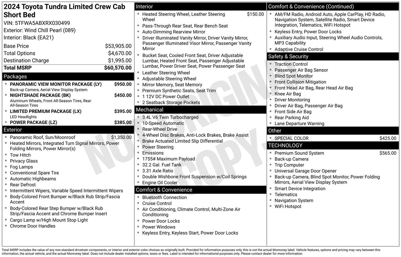 Toyota Tundra Limited CrewMax 2WD 2024
