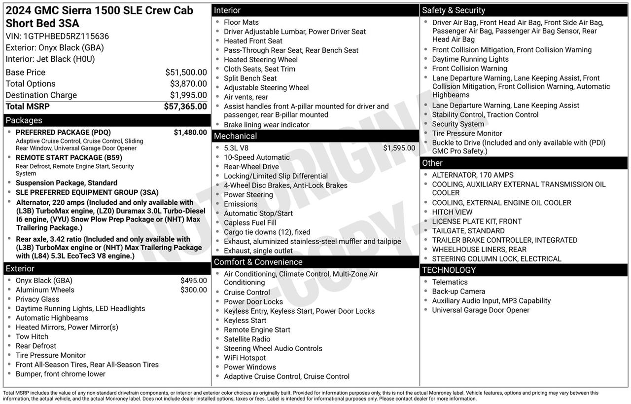 GMC Sierra 1500 SLE Crew Cab 2WD 2024