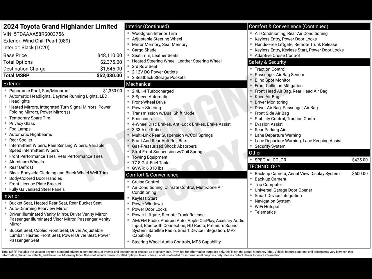 Toyota Grand Highlander XLE 2024