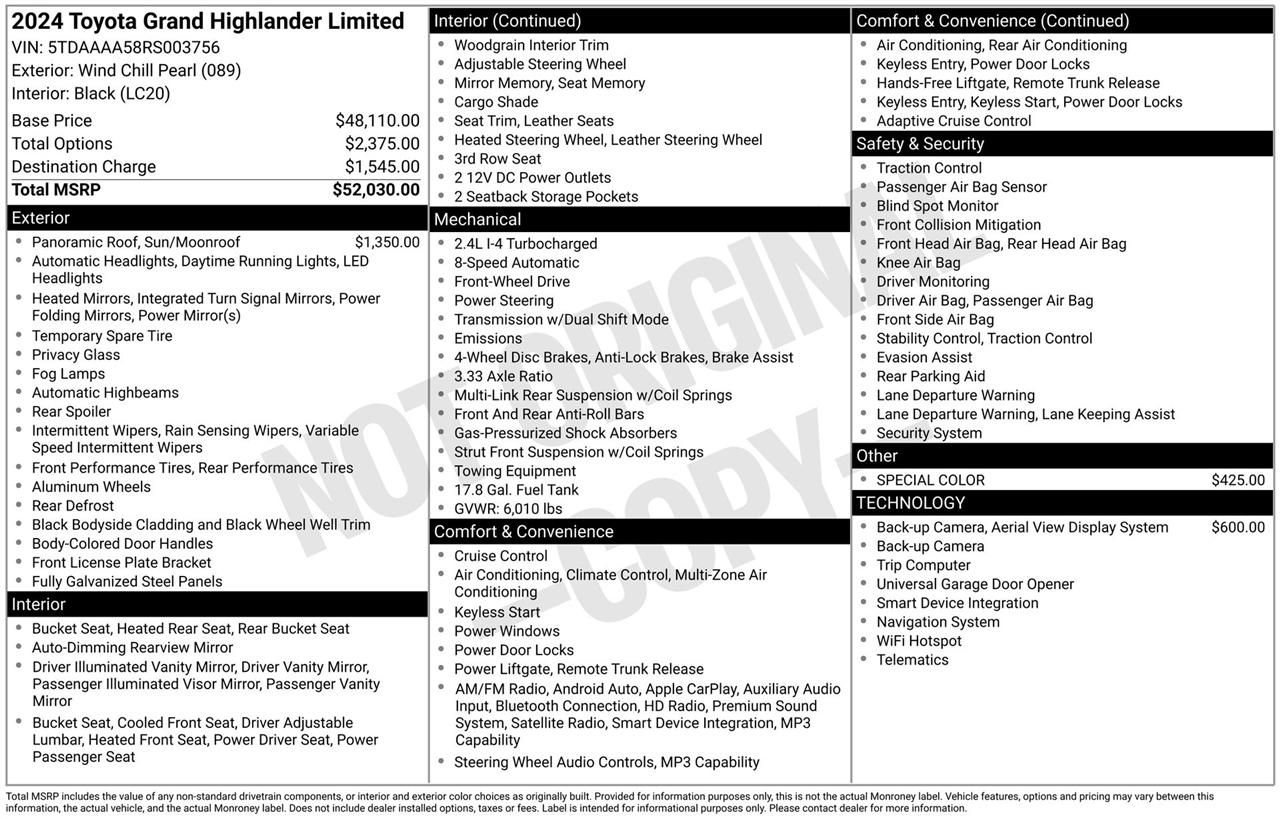 Toyota Grand Highlander XLE 2024