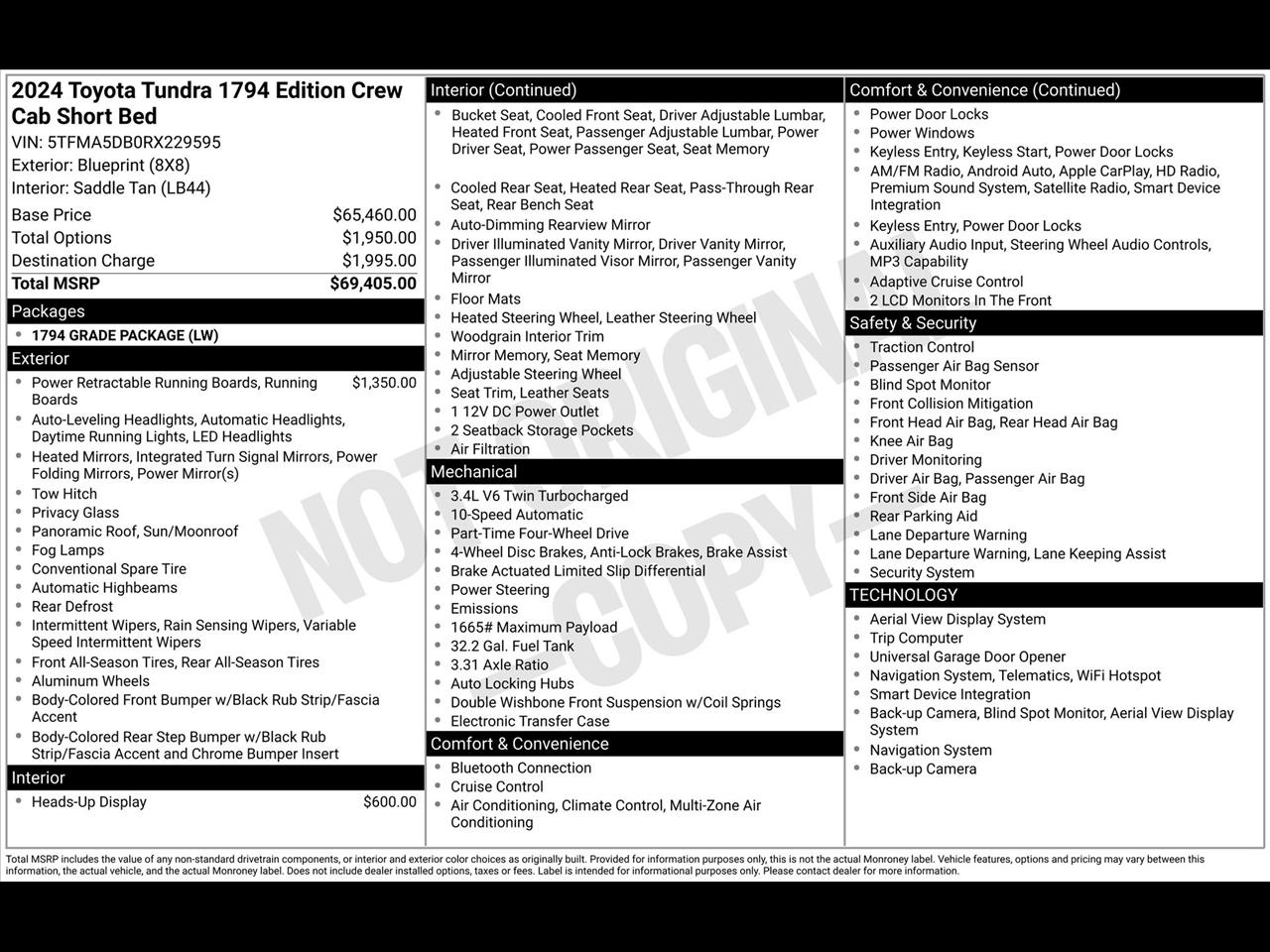 Toyota Tundra 1794 CrewMax 4WD 2024