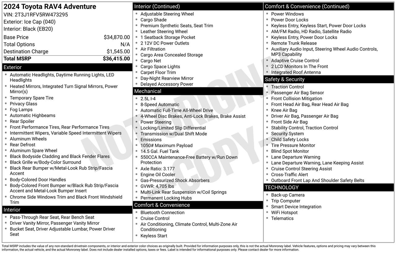 Toyota RAV4 Adventure AWD 2024