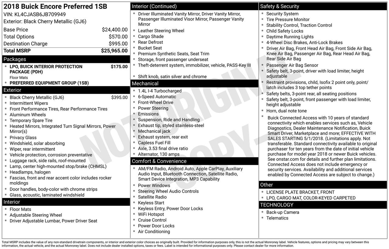 Buick Encore Preferred FWD 2018