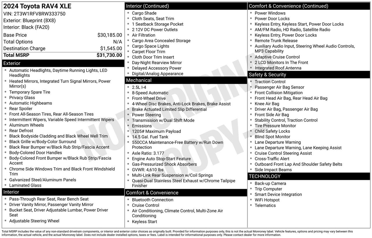 Toyota RAV4 XLE 2024