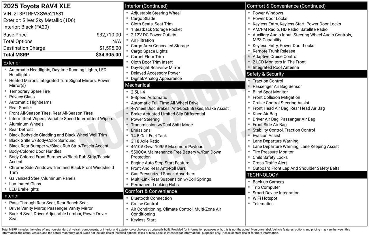 Toyota RAV4 XLE AWD 2025