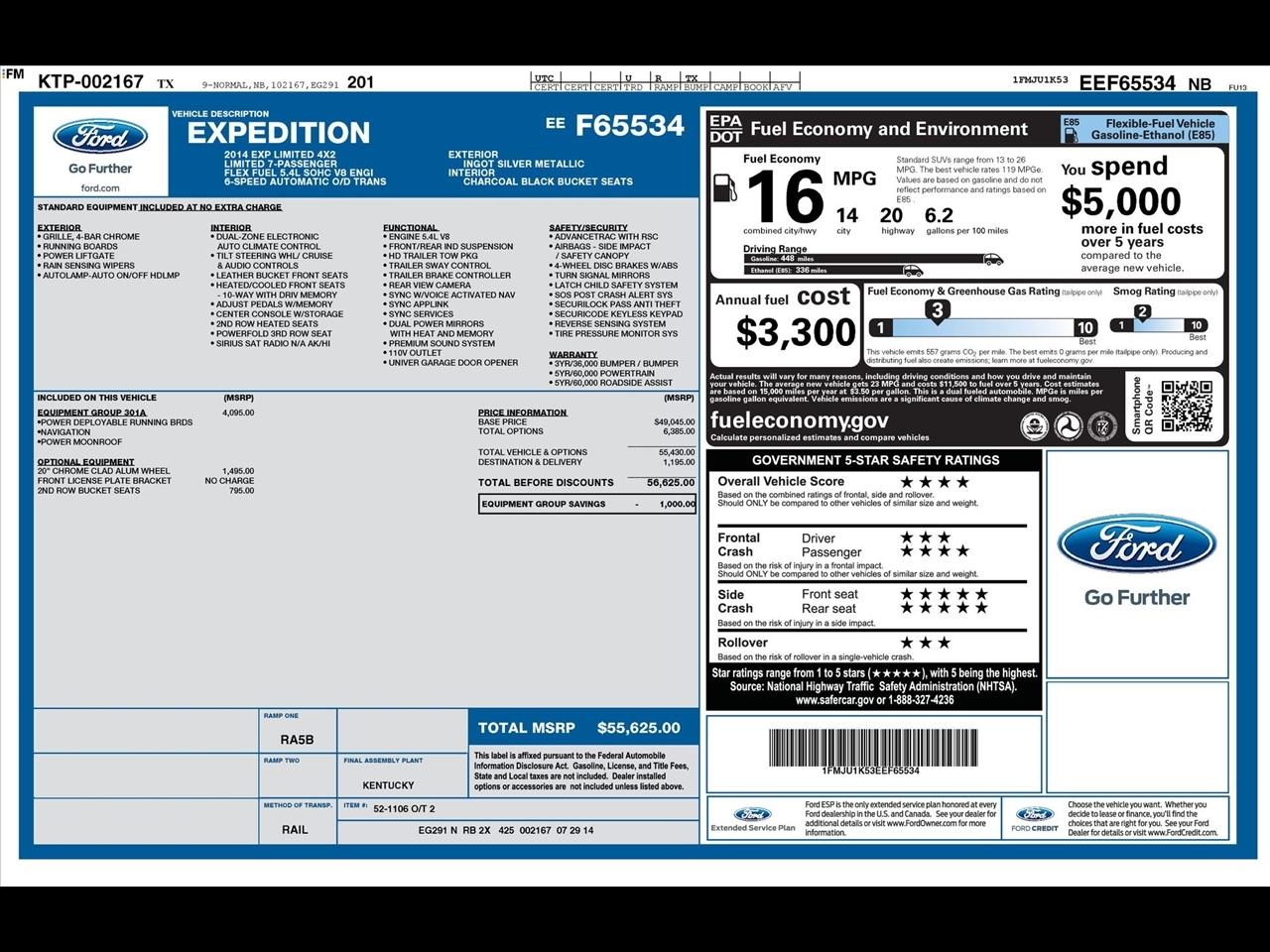 Ford Expedition Limited 2WD 2014