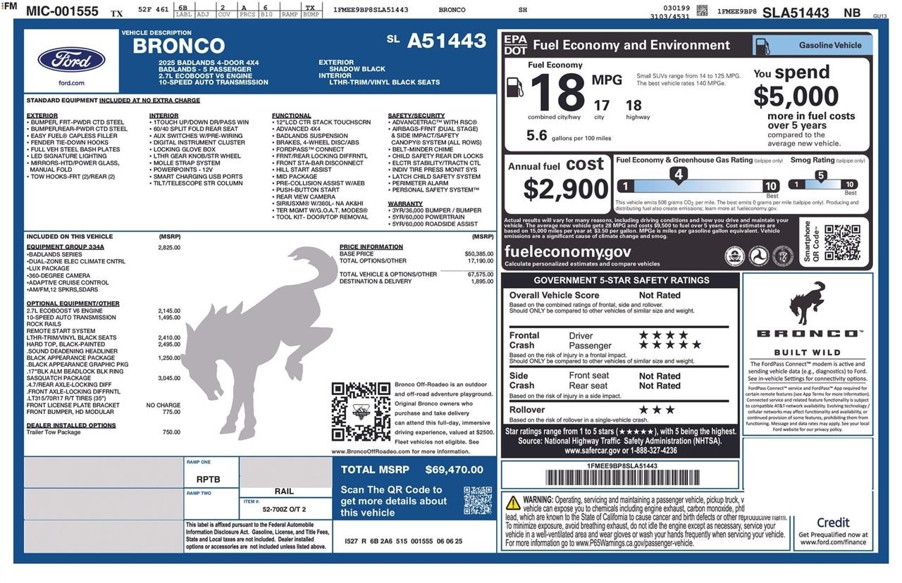 Ford Bronco Badlands 4-Door 2025