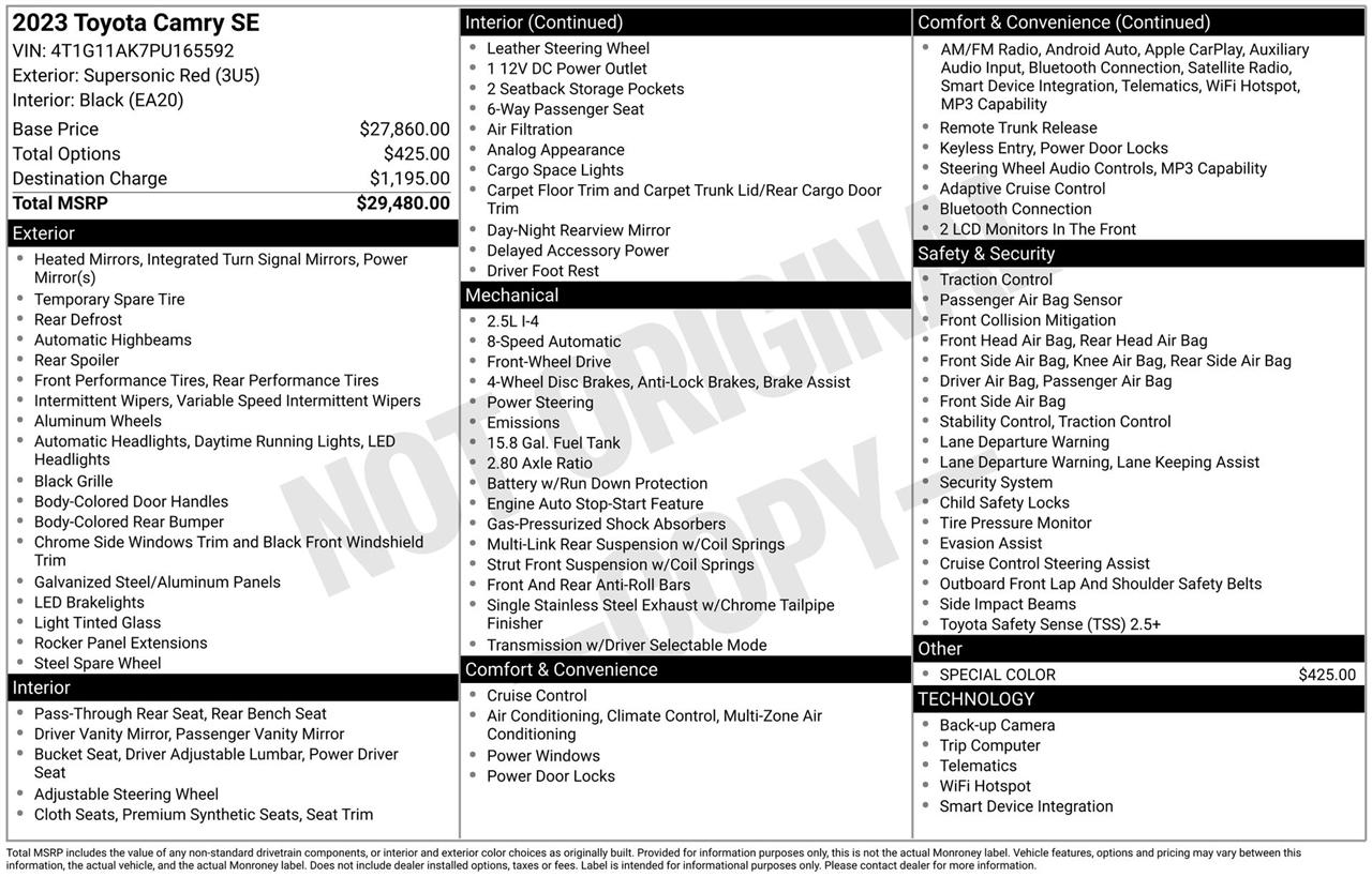 Toyota Camry SE 2023