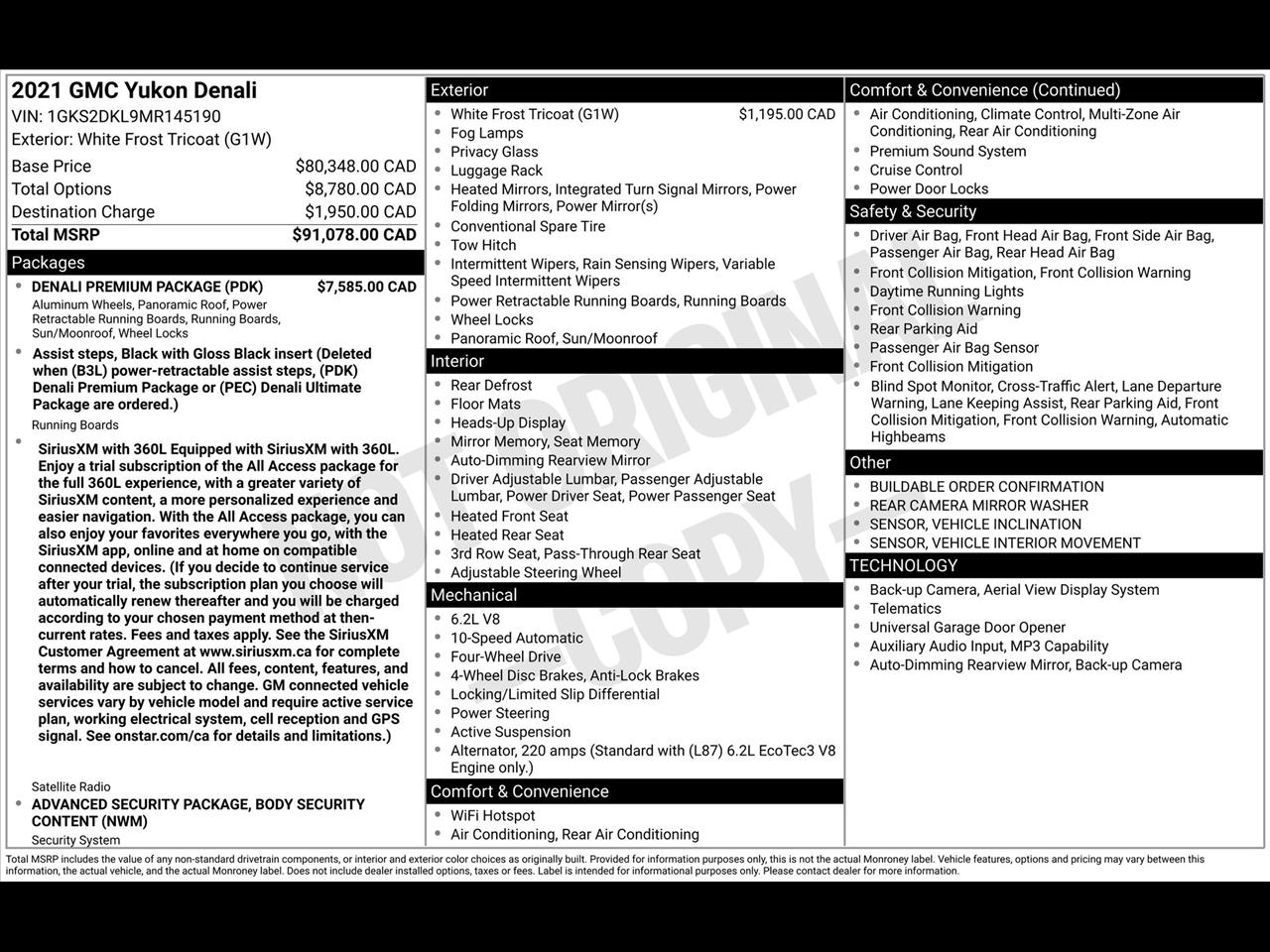 GMC Yukon Denali 4WD 2021