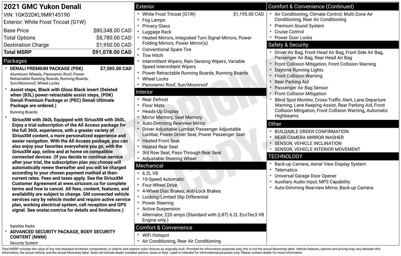 GMC Yukon Denali 4WD 2021