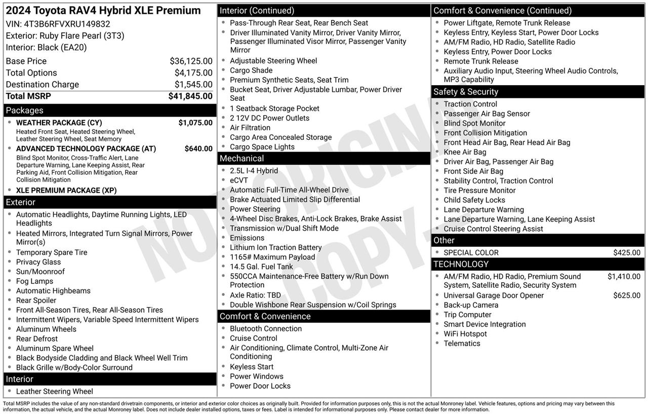 Toyota RAV4 Hybrid XLE Premium 2024