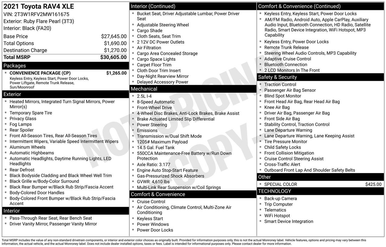 Toyota RAV4 XLE 2021