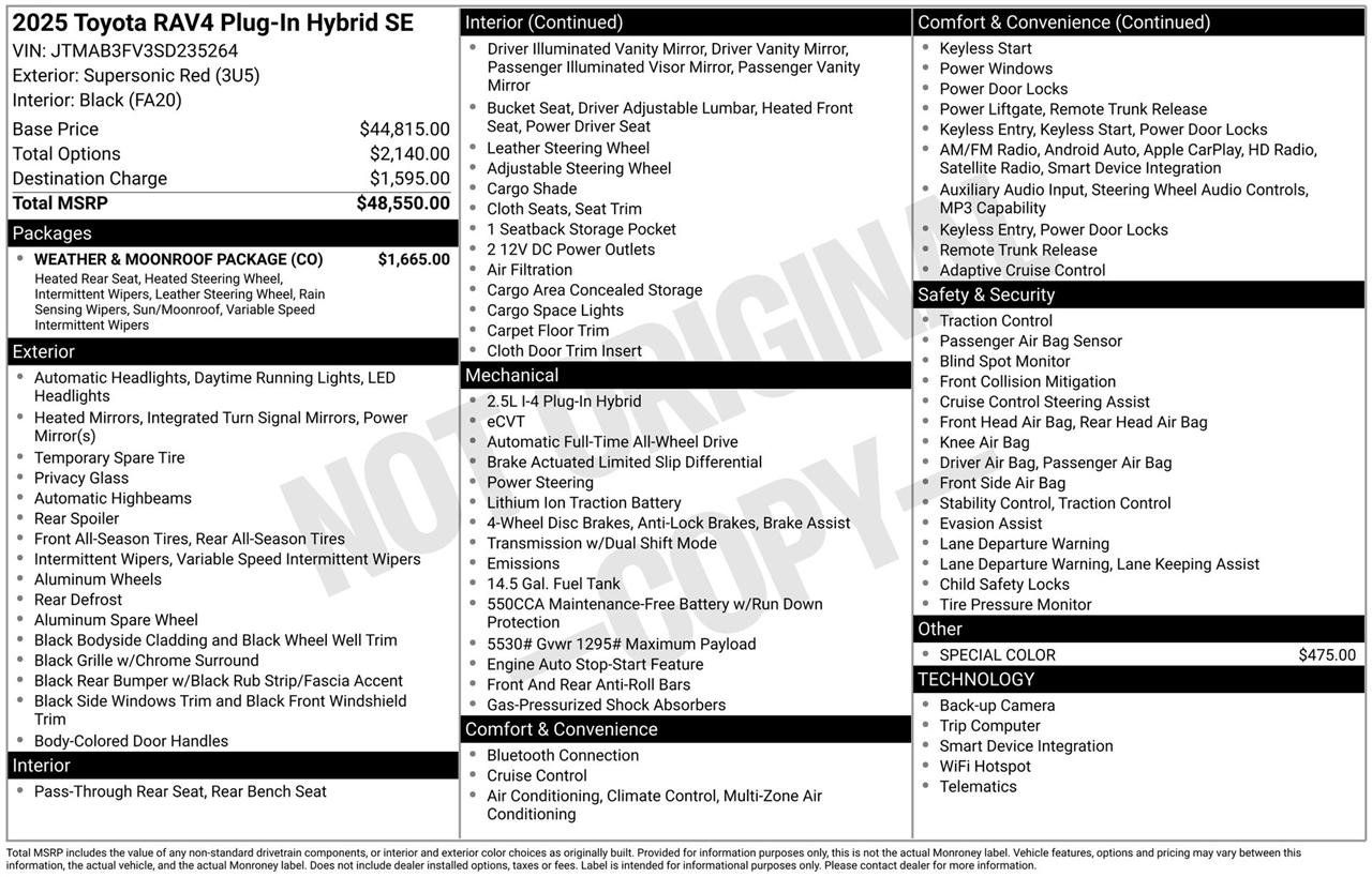 Toyota RAV4 Plug-In Hybrid SE 2025