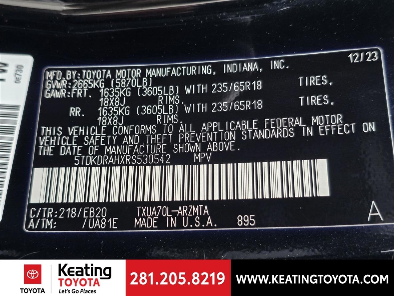 Toyota Highlander XLE 2024