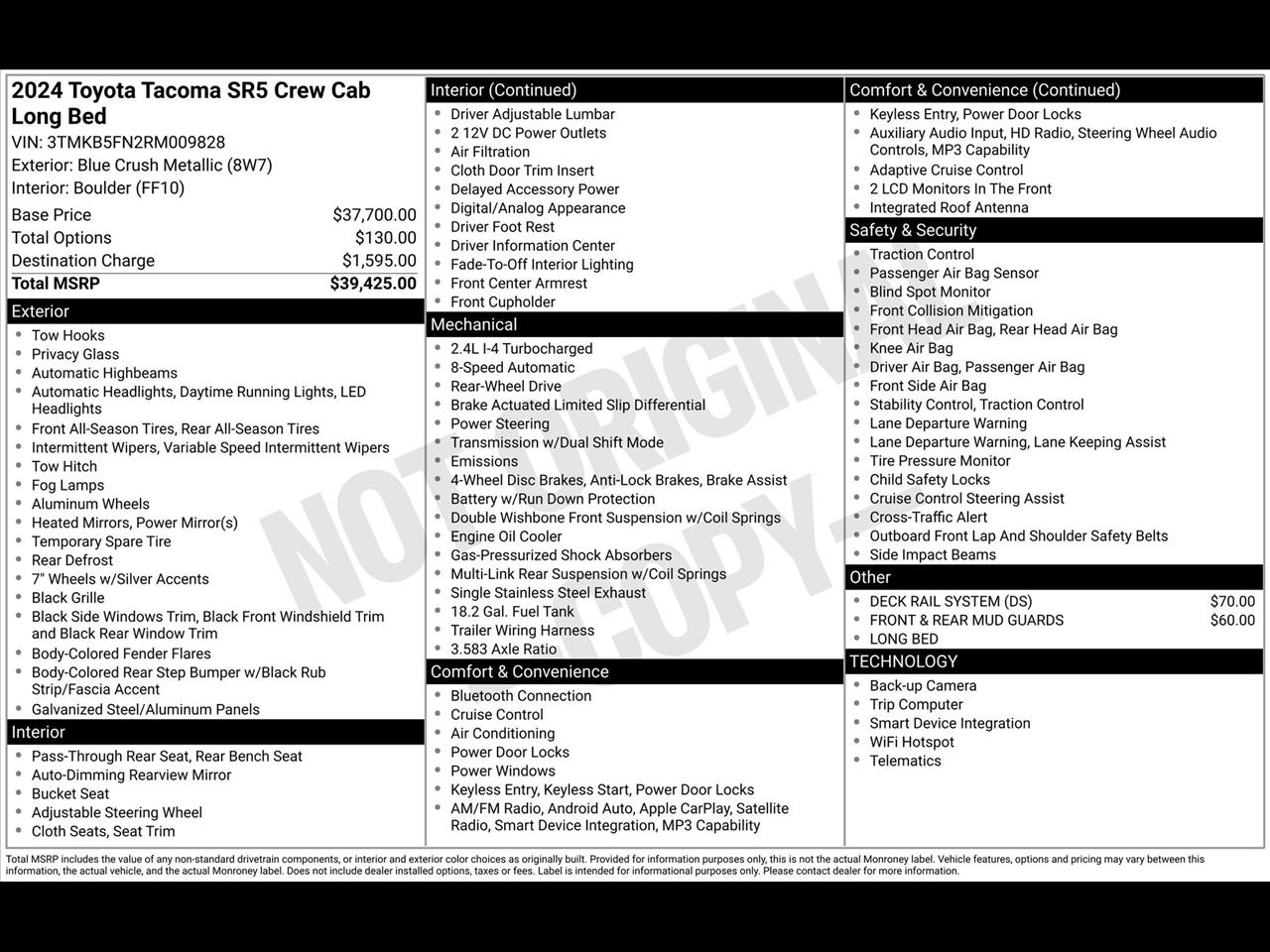 Toyota Tacoma TRD Sport Double Cab 2WD 2024