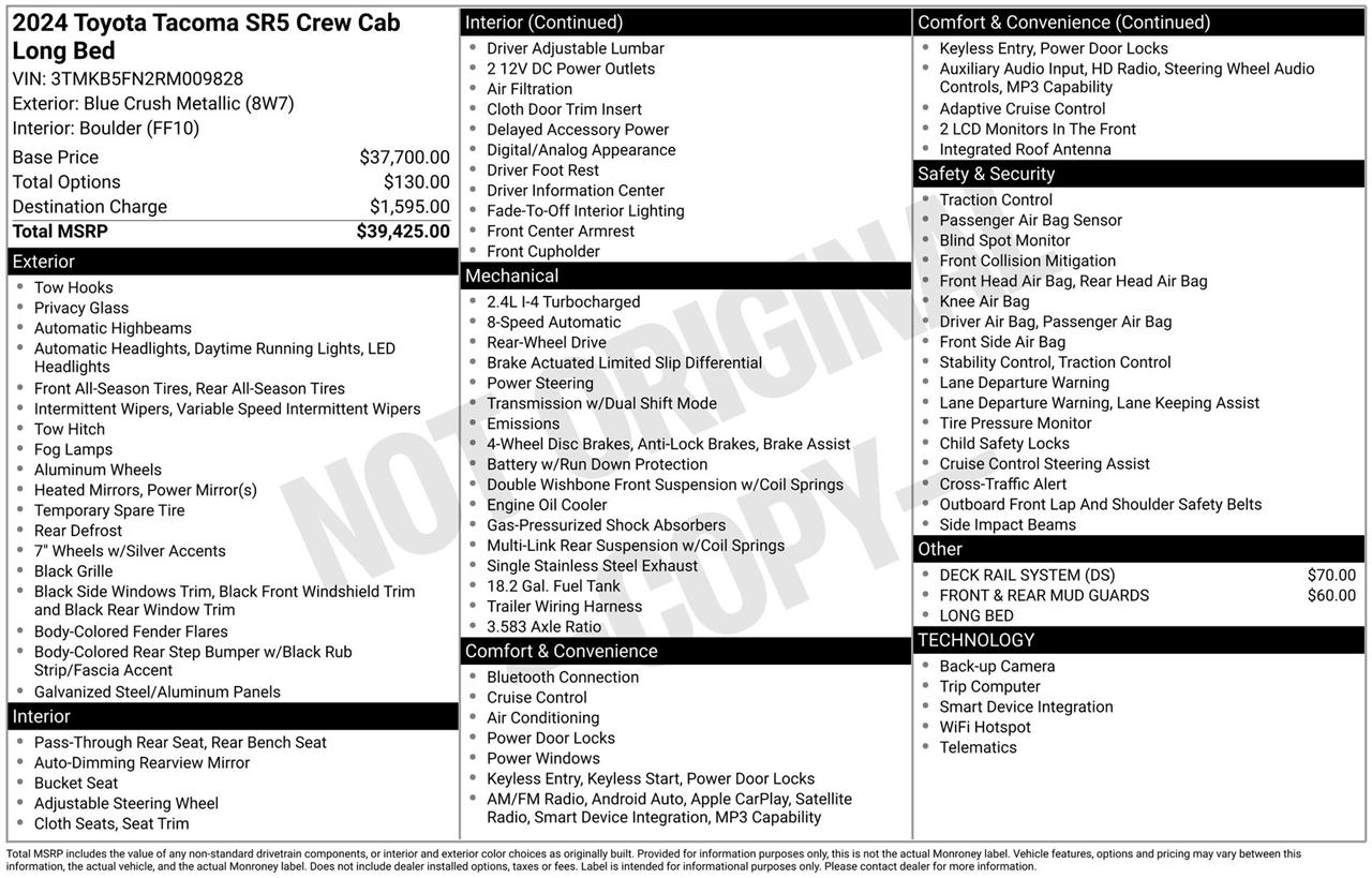 Toyota Tacoma TRD Sport Double Cab 2WD 2024