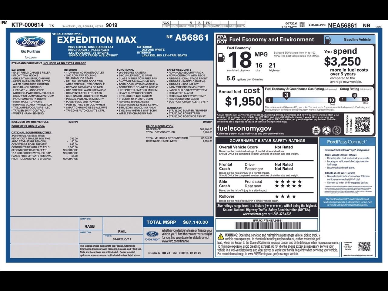 Ford Expedition MAX King Ranch 4WD 2022