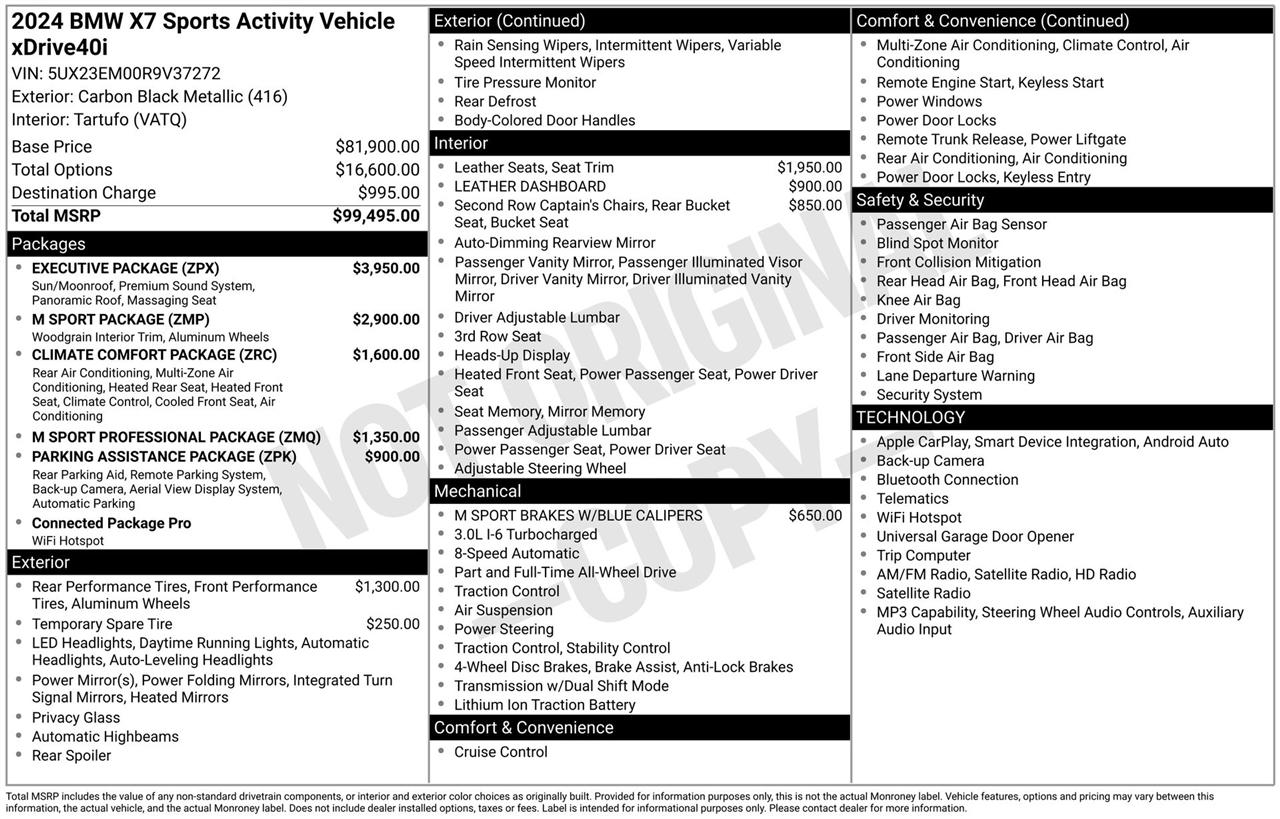BMW X7 xDrive40i 2024