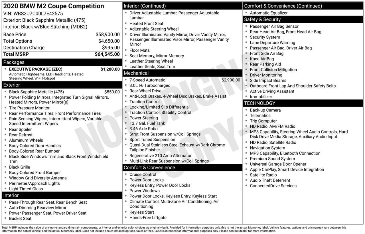 BMW M2 Competition 2020