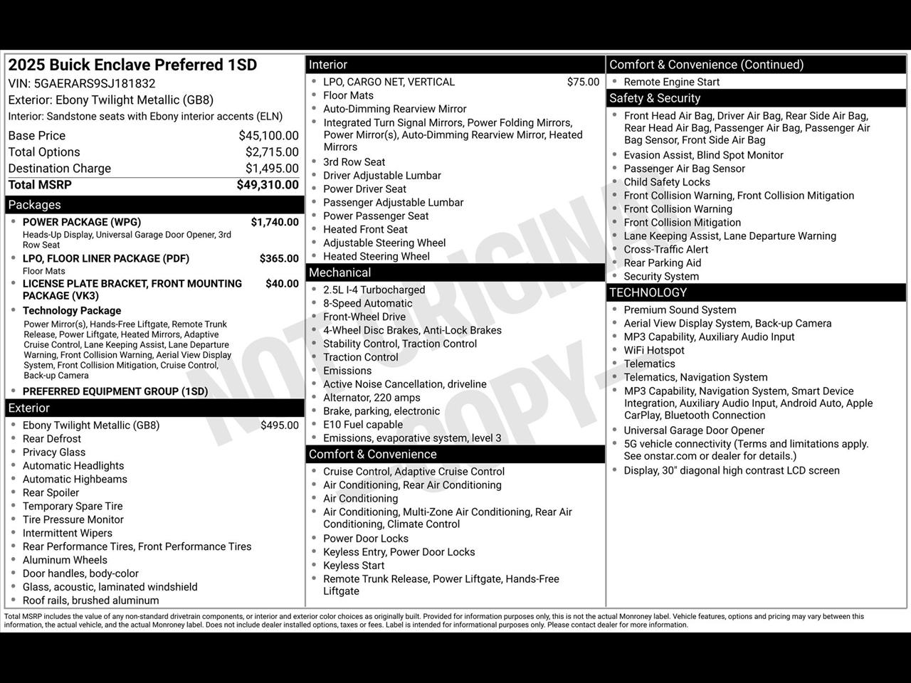 Buick Enclave Preferred FWD 2025
