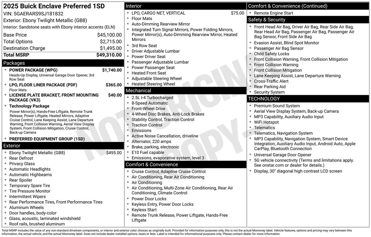 Buick Enclave Preferred FWD 2025