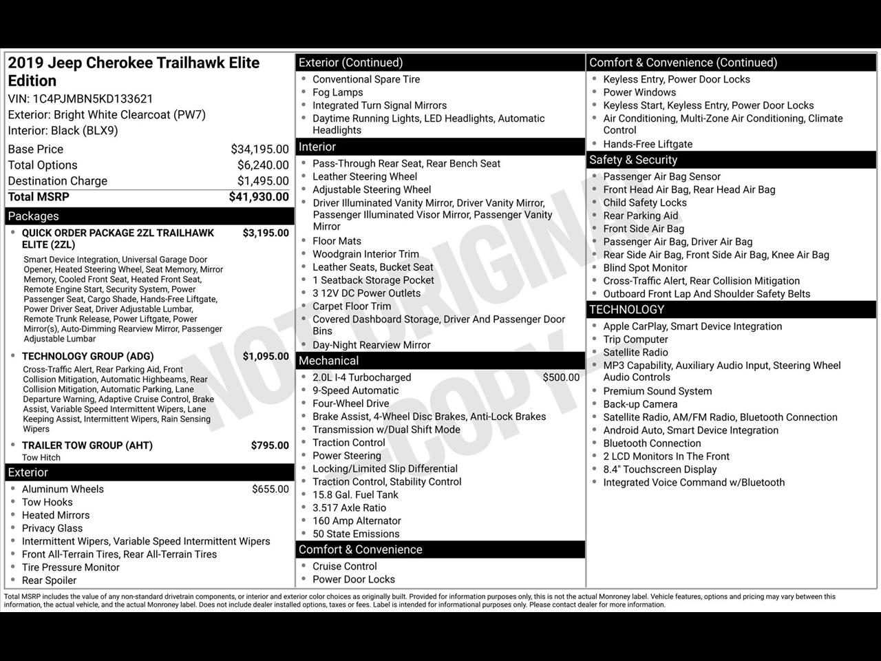 Jeep Cherokee Trailhawk 4WD 2019