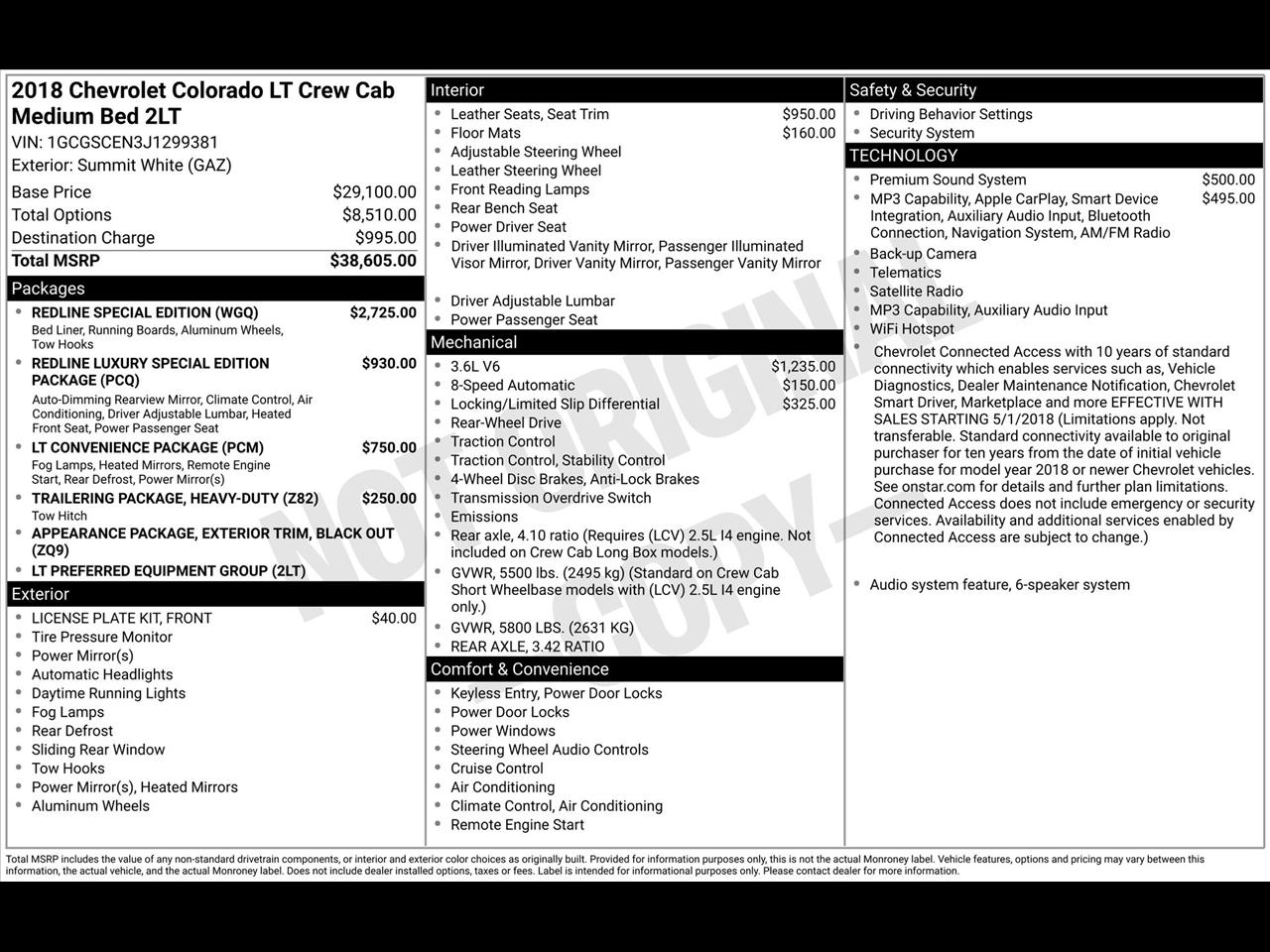 Chevrolet Colorado LT Crew Cab 2WD Long Box 2018